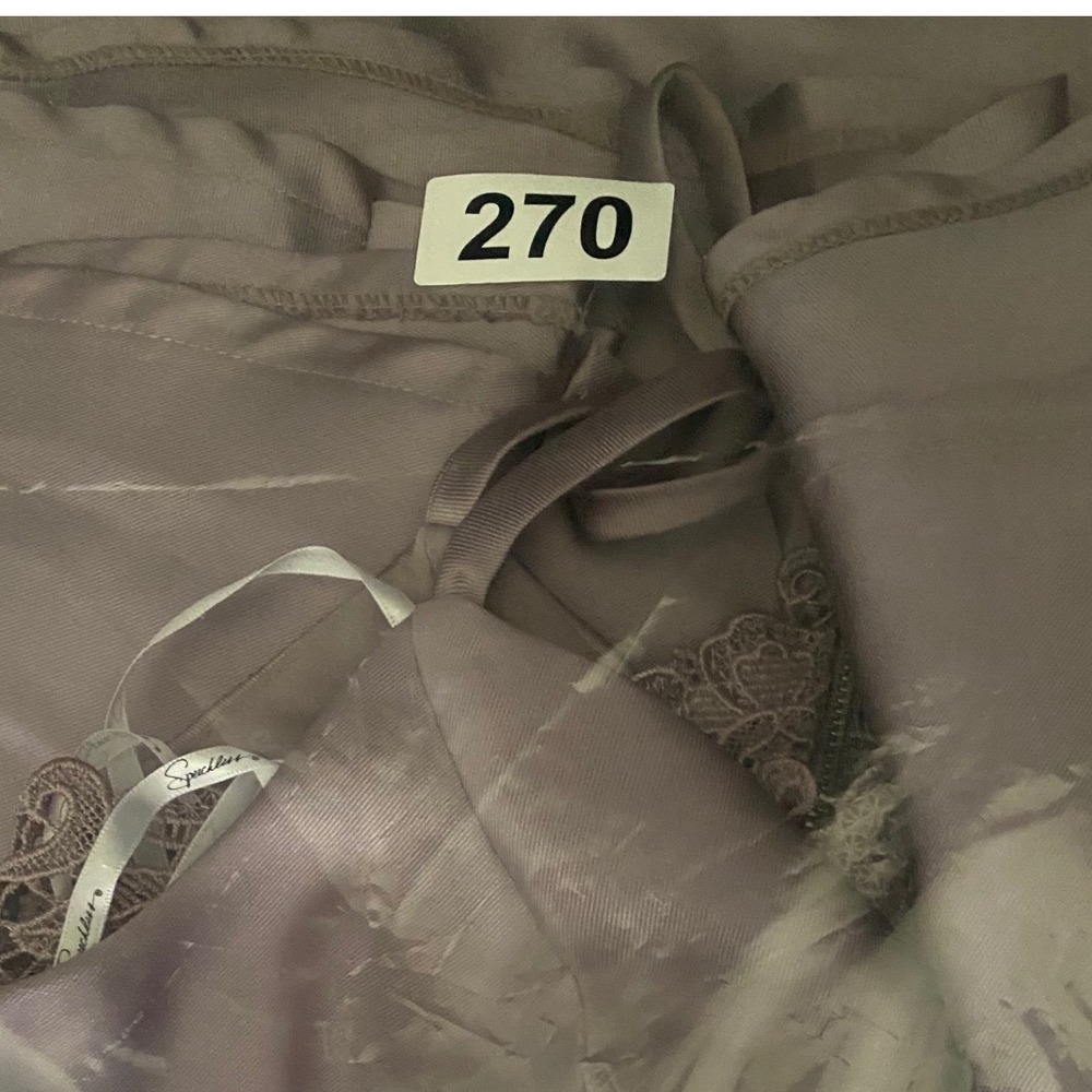 Speechless Mauve Satin Lace Back Formal Gown Dress Size 11 Prom Wedding - Picture 9 of 9